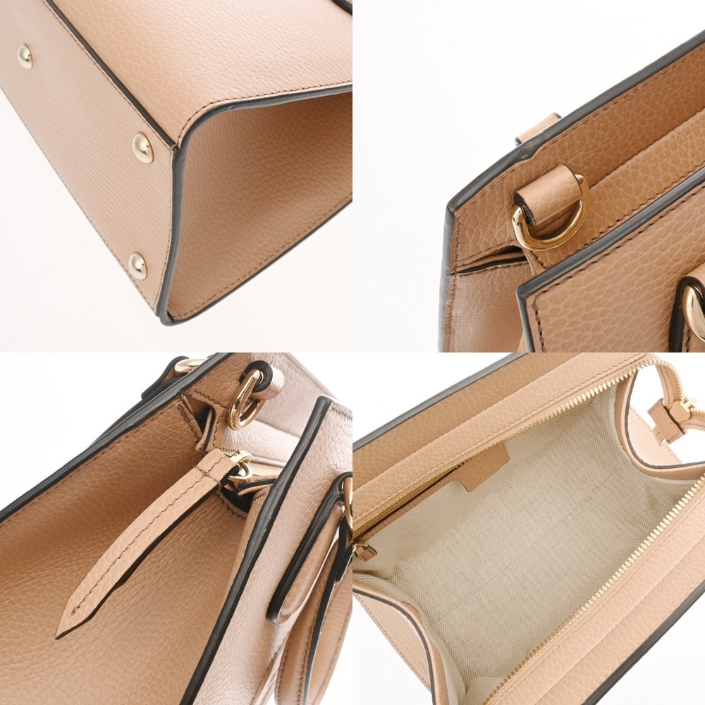 GUCCI Soho Interlocking Beige Tan Calfskin Handbag - Picture 9 of 10
